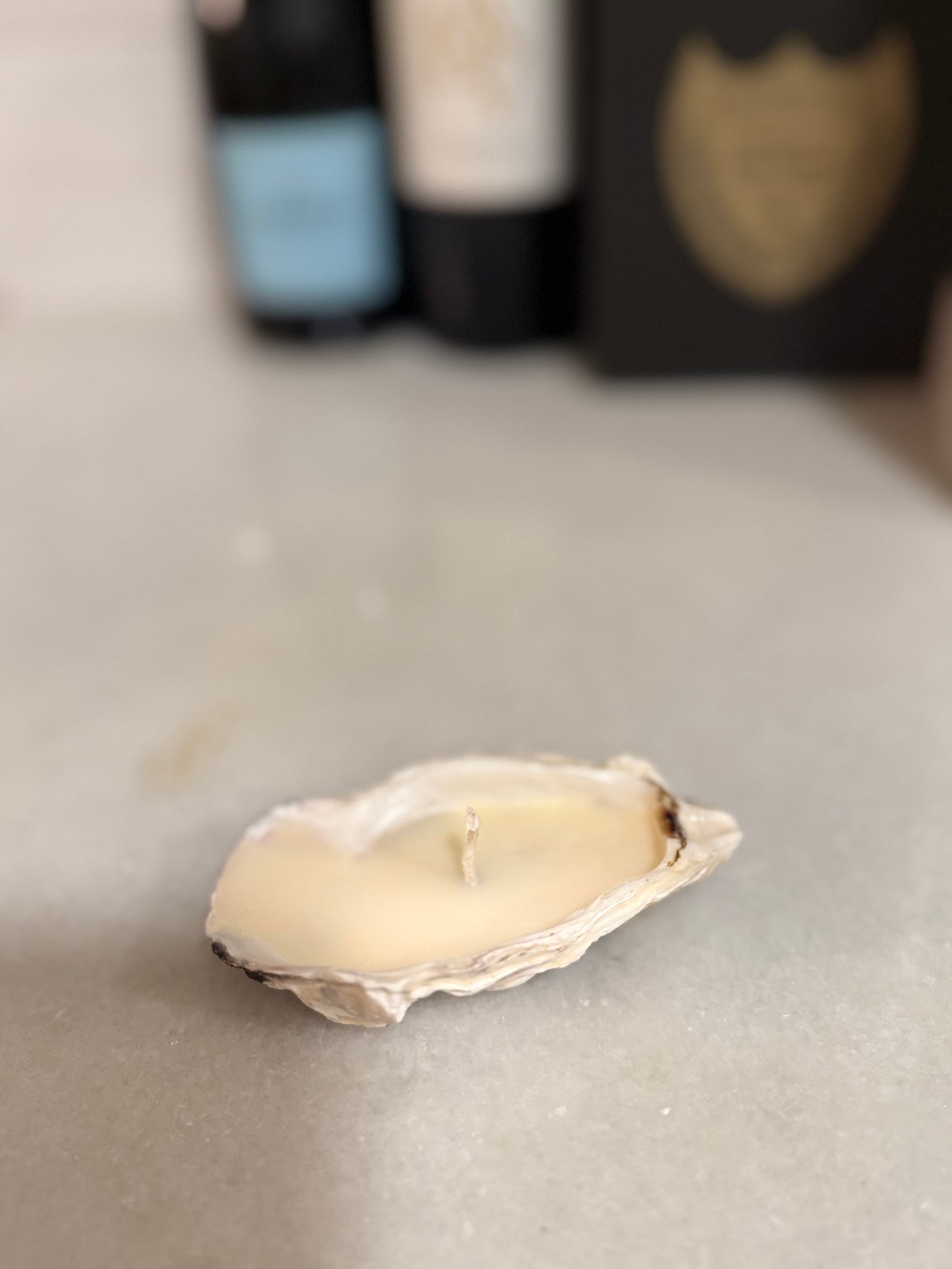 Oyster Luxe- Real Oyster Shell Candle- Set of 3.