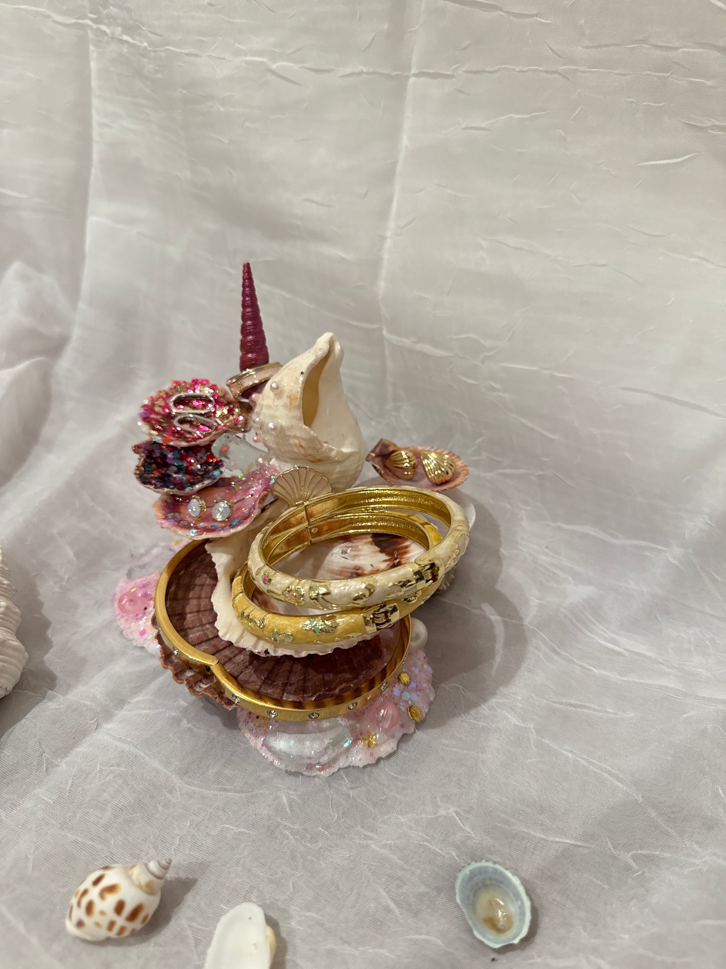Undersea Magic: Unicorn Shell Ring Holder