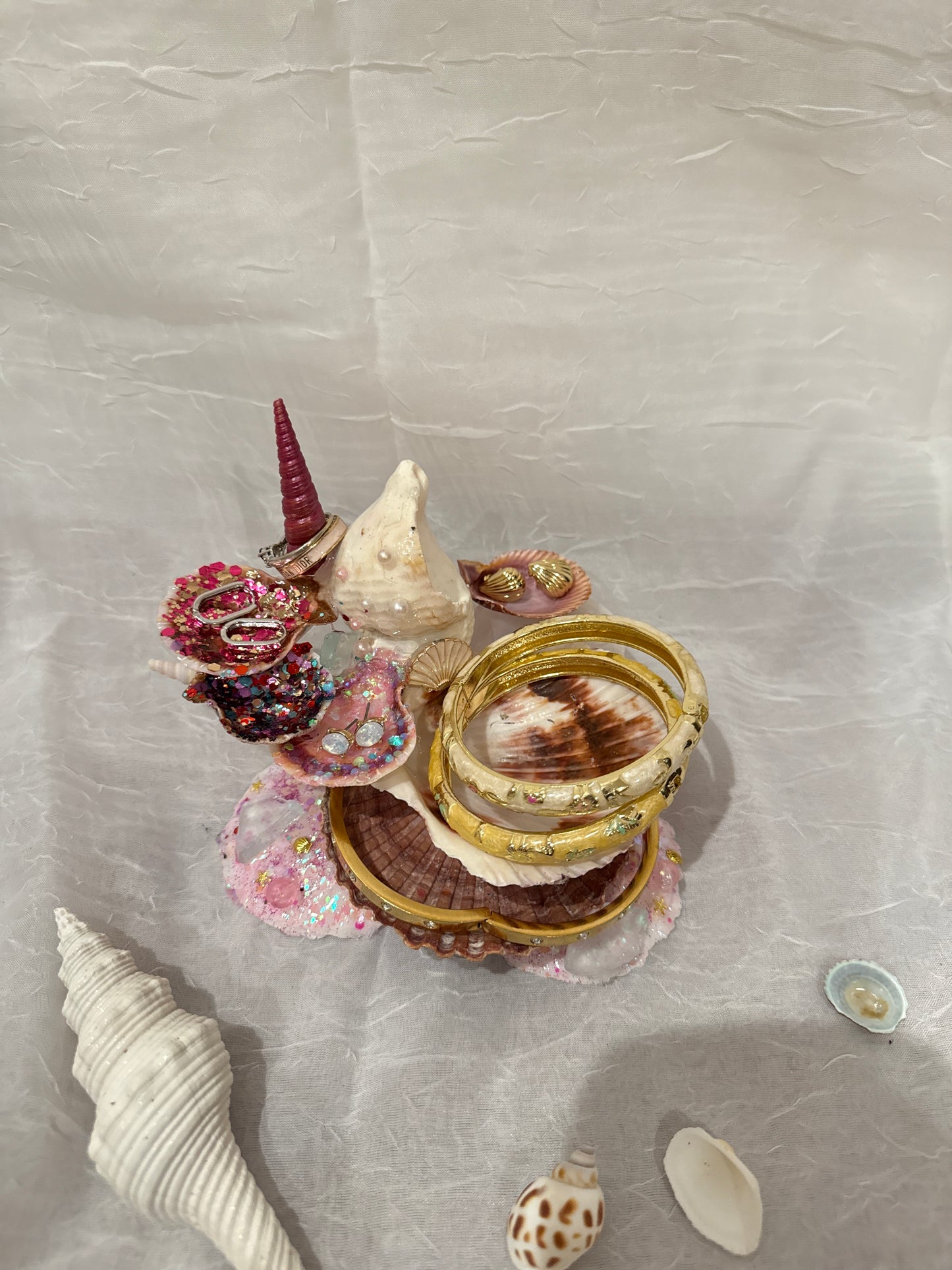 Undersea Magic: Unicorn Shell Ring Holder